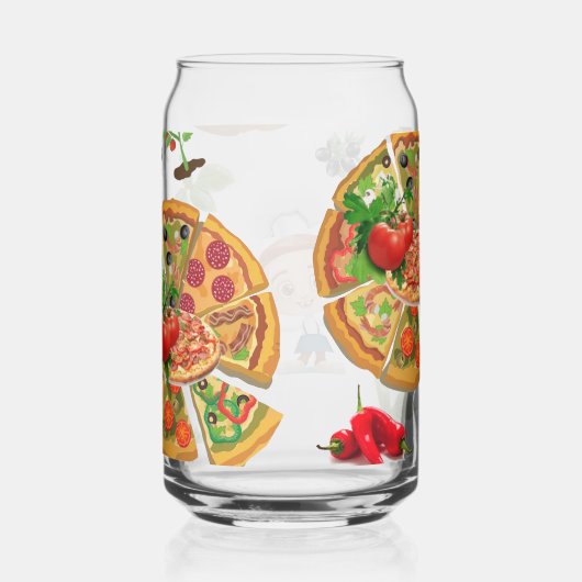 Drinkware Set Pizza Time Blikvorm Glas (Rechts)