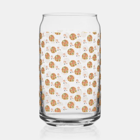 Drinkware Set Pizza Time  Blikvorm Glas (Voorkant)
