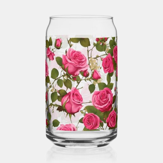 Drinkware Set Rosy Petals Naadloos glazen patroon (Achterkant)