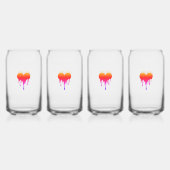 Drinkware Set - Small hearts, big bursts Blikvorm Glas (Achterkant)