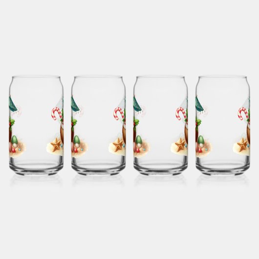 Drinkware Set-Tropical Christmas Blikvorm Glas (Rechts)