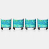 Drinkware Set van 4 met gedrukte kunst Whisky Glas (Achterkant)