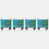 Drinkware Set van 4 met gedrukte kunst Whisky Glas (Rechts)