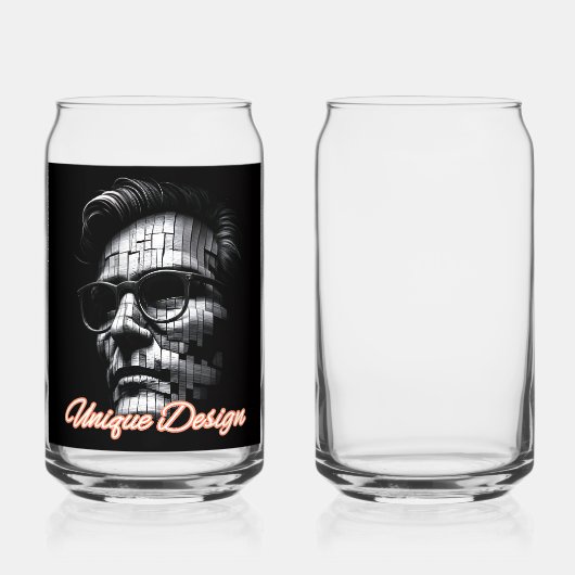 Drinkware Stijl: Gedrukt blikglas, Set: Set van 2, Blikvorm Glas (Voorkant)