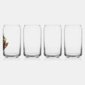 Drinkware Stijl: Gedrukt blikglas, Set: Set van 4, Blikvorm Glas (Links)