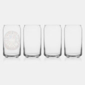 Drinkware Stijl: Gedrukt blikglas, Set: Set van 4, Blikvorm Glas (Achterkant)