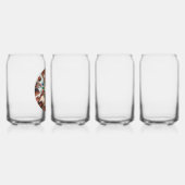 Drinkware Stijl: Gedrukt blikglas, Set: Set van 4, Blikvorm Glas (Rechts)