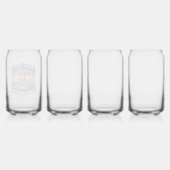 Drinkware Stijl: Gedrukt blikglas, Set: Set van 4, Blikvorm Glas (Achterkant)