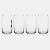Drinkware Stijl: Gedrukt blikglas, Set: Set van 4, Blikvorm Glas (Rechts)