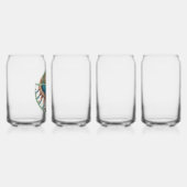 Drinkware Stijl: Gedrukt blikglas, Set: Set van 4, Blikvorm Glas (Rechts)