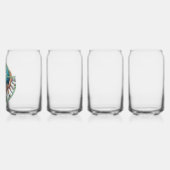Drinkware Stijl: Gedrukt blikglas, Set: Set van 4, Blikvorm Glas (Links)