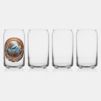 Drinkware Stijl: Gedrukt blikglas, Set: Set van 4,