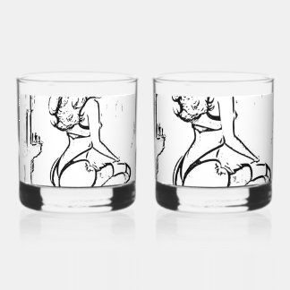 Drinkware Stijl: Gedrukt Rocks Glas, Set: Set van Whisky Glas