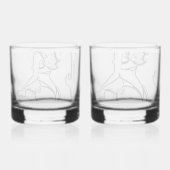 Drinkware Stijl: Gedrukt Rocks Glas, Set: Set van Whisky Glas (Achterkant)
