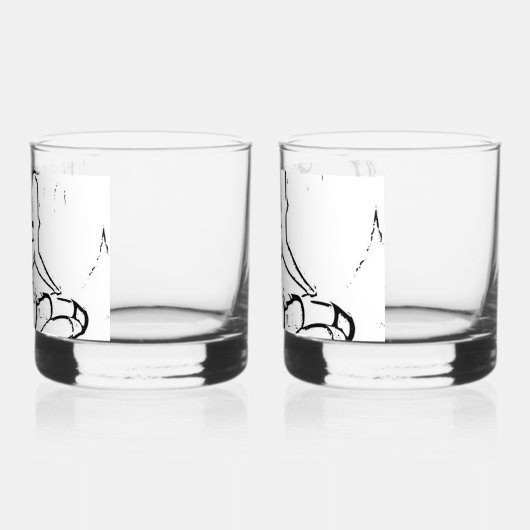 Drinkware Stijl: Gedrukt Rocks Glas, Set: Set van Whisky Glas (Links)