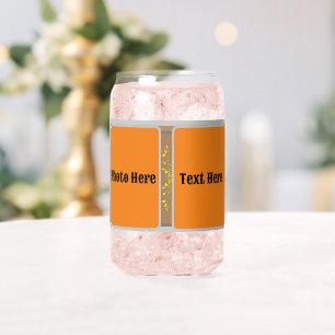 Drinkware Stijl: Gedrukte Kan Glasfoto tekst. Blikvorm Glas