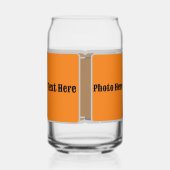 Drinkware Stijl: Gedrukte Kan Glasfoto | tekst. Blikvorm Glas (Rechts)
