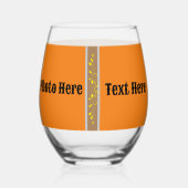 Drinkware Stijl: Gedrukte Wijn Glas foto | tekst. (Voorkant)