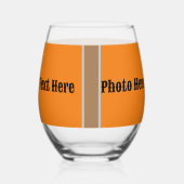 Drinkware Stijl: Gedrukte Wijn Glas foto | tekst. (Links)