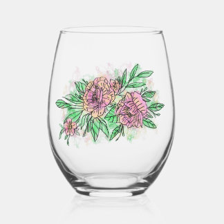 Drinkware Stijl: Stemloos wijnglas, Set: Set van Wijnglas Zonder Voet