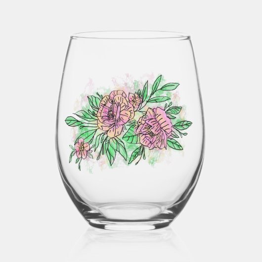 Drinkware Stijl: Stemloos wijnglas, Set: Set van Wijnglas Zonder Voet (Voorkant)
