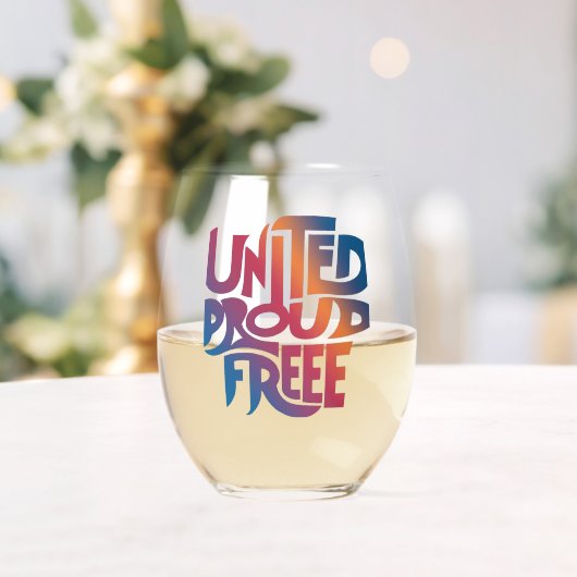 Drinkware Style: Stemloos wijnglas, met slogan Wijnglas Zonder Voet (Insitu (Huwelijk))