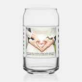 Drinkware trouwfoto met Naam Kan Glas. Blikvorm Glas (Voorkant)