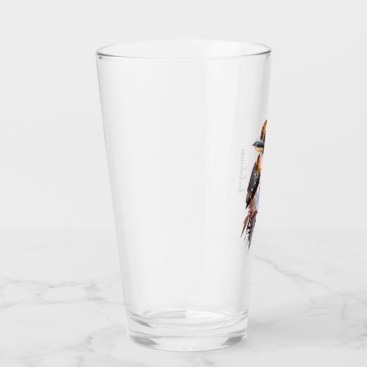 Drinkware - Waterverven Kookaburras Glas (Rechts)