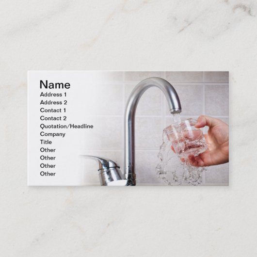 drinkwater visitekaartje (Voorkant)