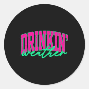 Drinkweer Zomer Vakantie Hawaii Strand Zomer Ronde Sticker