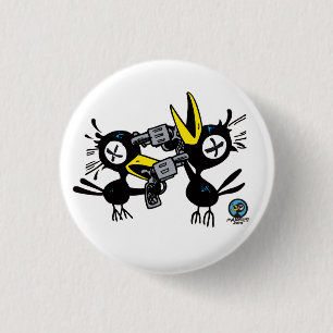 Drinky Crow POW. Button