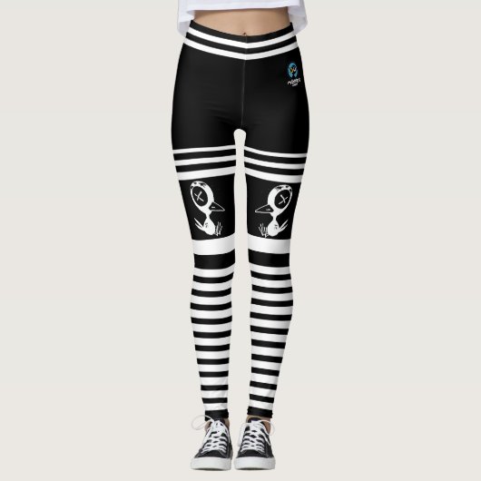 Drinky Crow Stripped Leggings (Voorkant)