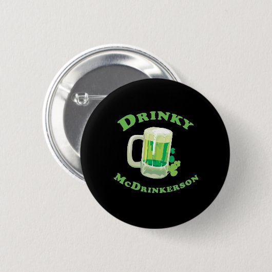 DRINKY MCDRINKERSON RONDE BUTTON 5,7 CM (Voorkant /achterkant)