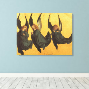 Drio van Renaissance-Engelen door Meester van het Canvas Afdruk