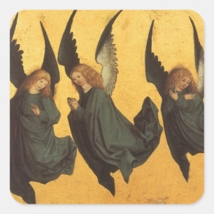 Drio van Renaissance-Engelen door Meester van het Vierkante Sticker