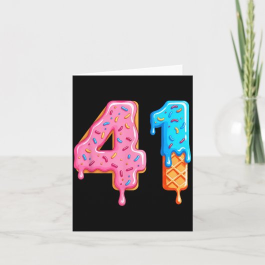 Drip 41 Meme Cool Baseball Stijl Nummer Een en Vee Kaart (Voorkant)