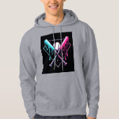 Drip Baseball Bat Magic - Neon Splash Home Bord Hoodie (Voorkant)