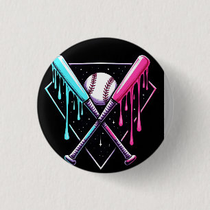 Drip Baseball Bat Magic - Neon Splash Home Bord Ronde Button 3,2 Cm