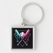 Drip Baseball Bat Magic - Neon Splash Home Bord Sleutelhanger (Voorkant)