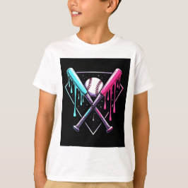 Drip Baseball Bat Magic - Neon Splash Home Bord T-shirt