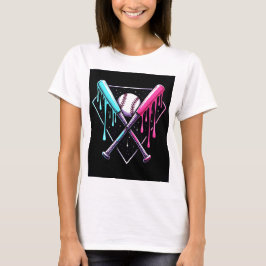 Drip Baseball Bat Magic - Neon Splash Home Bord T-shirt