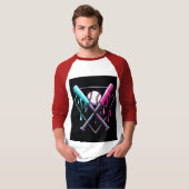 Drip Baseball Bat Magic - Neon Splash Home Bord T-shirt (Voorkant volledig)