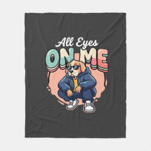 Drip Dog All Eyes On Me Fleece Deken