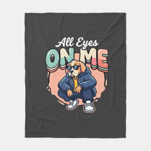 Drip Dog All Eyes On Me Fleece Deken (Voorkant)