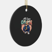 Drip Dog All Eyes On Me Keramisch Ornament (Rechts)
