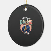 Drip Dog All Eyes On Me Keramisch Ornament (Links)