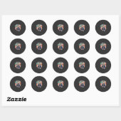 Drip Dog All Eyes On Me Ronde Sticker (Vel)