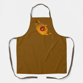 Drip Drip Dubbele Theepot Bruin Schort
