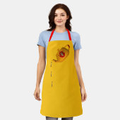 Drip Drip Dubbele Theepot Geel Chef Baker Schort (Gedragen)