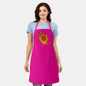 Drip Drip Dubbele Theepot Heet Roze Schort (Gedragen)